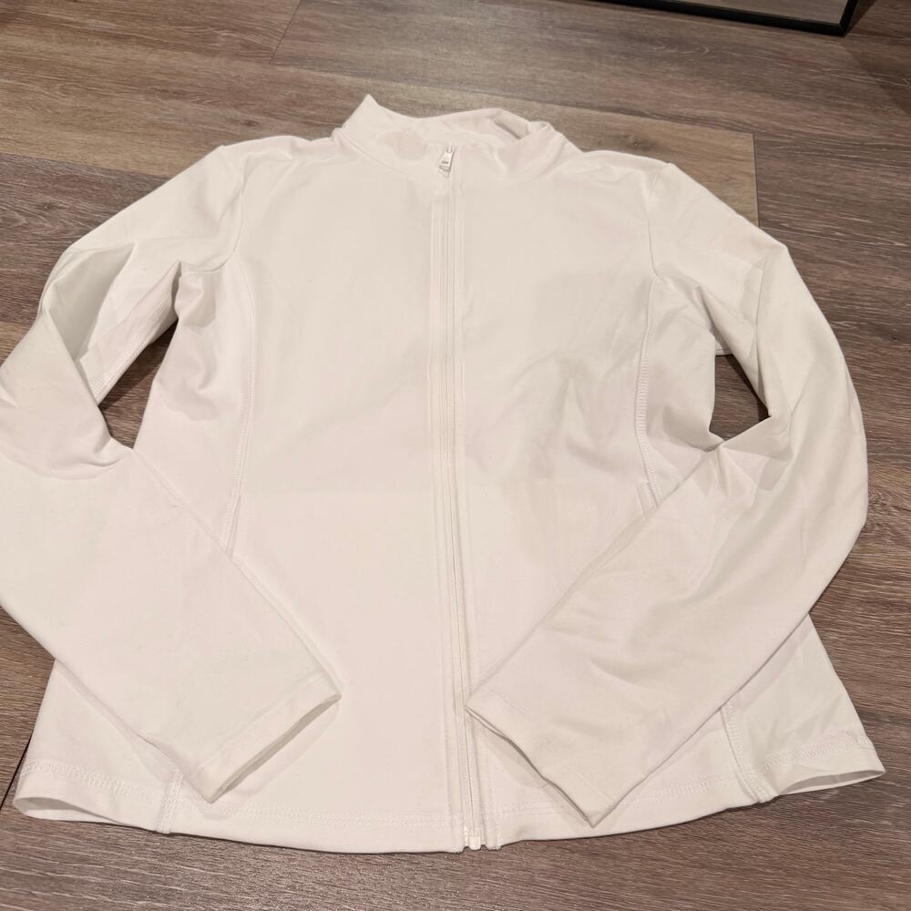 Beyond Yoga White Full ZIp Sweater Size Small - Picture 2 of 10